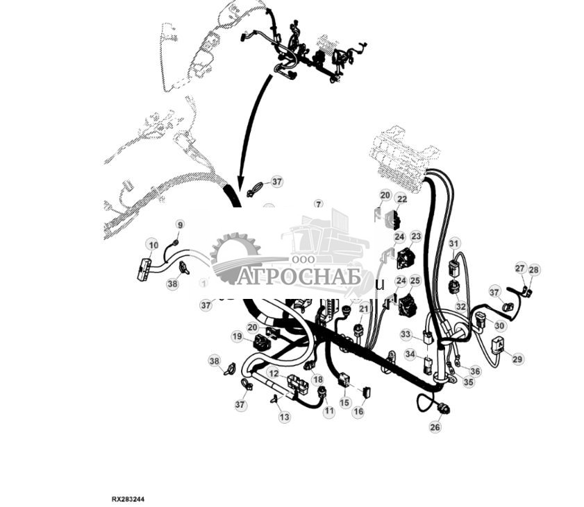 Жгут проводов кабины, процессор CommandCenter™ 4100 поколения 4 (23) (804101 - ) - ST908213 354.jpg